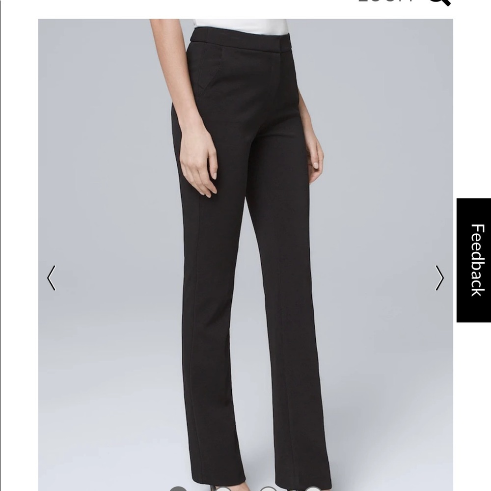 Black Slim Cut Dress Pants, WHBM